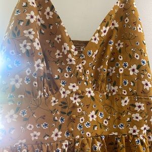 SHEIN yellow floral dress, 1XL